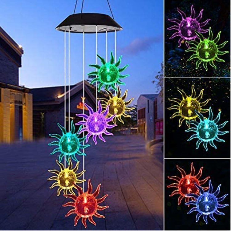 LED Solar Butterfly Wind Chime Garden Hanging Light Stornfield