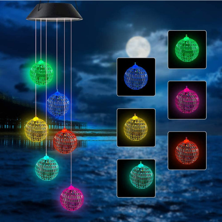 LED Solar Butterfly Wind Chime Garden Hanging Light Stornfield