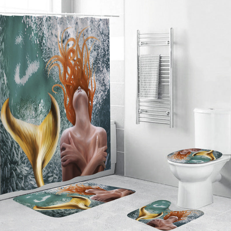 Artistic Mermaid-Themed Bathroom Set Stornfield