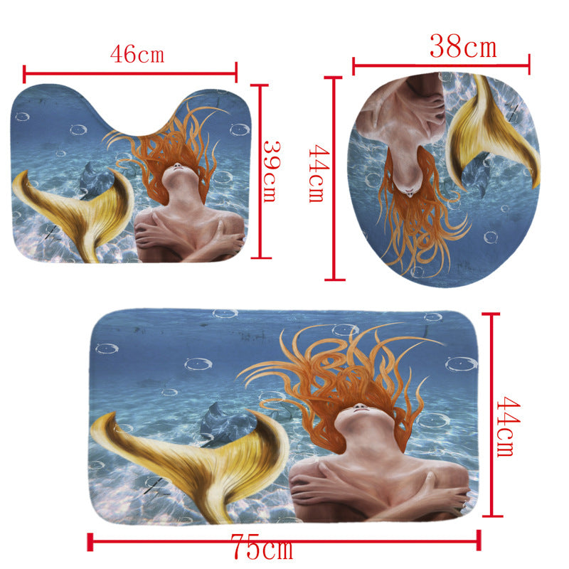 Artistic Mermaid-Themed Bathroom Set Stornfield