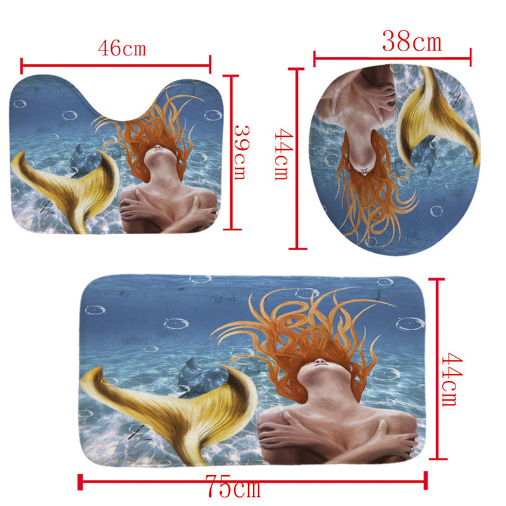Artistic Mermaid-Themed Bathroom Set Stornfield