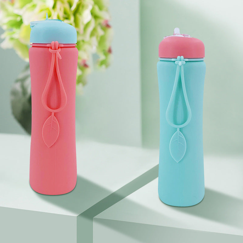 Ladies Foldable Silicone Drinking Bottle with Practical Carrying Strap Stornfield