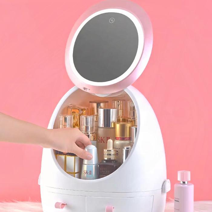 LED Mirror Cosmetic Storage Box | Stornfield