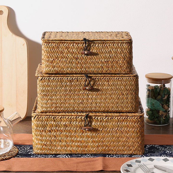 Handwoven Storage Box with Lid Stornfield