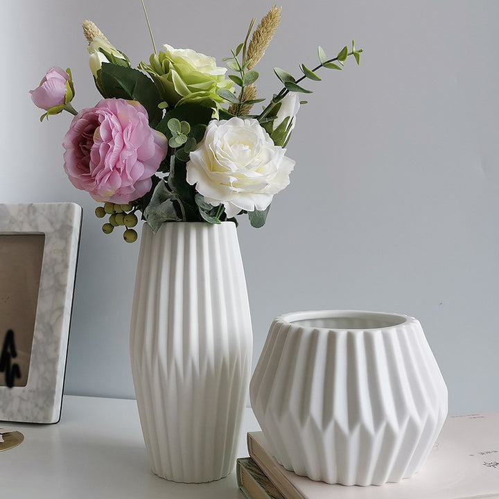 Textured Ceramic Geometric Planter Stornfeild
