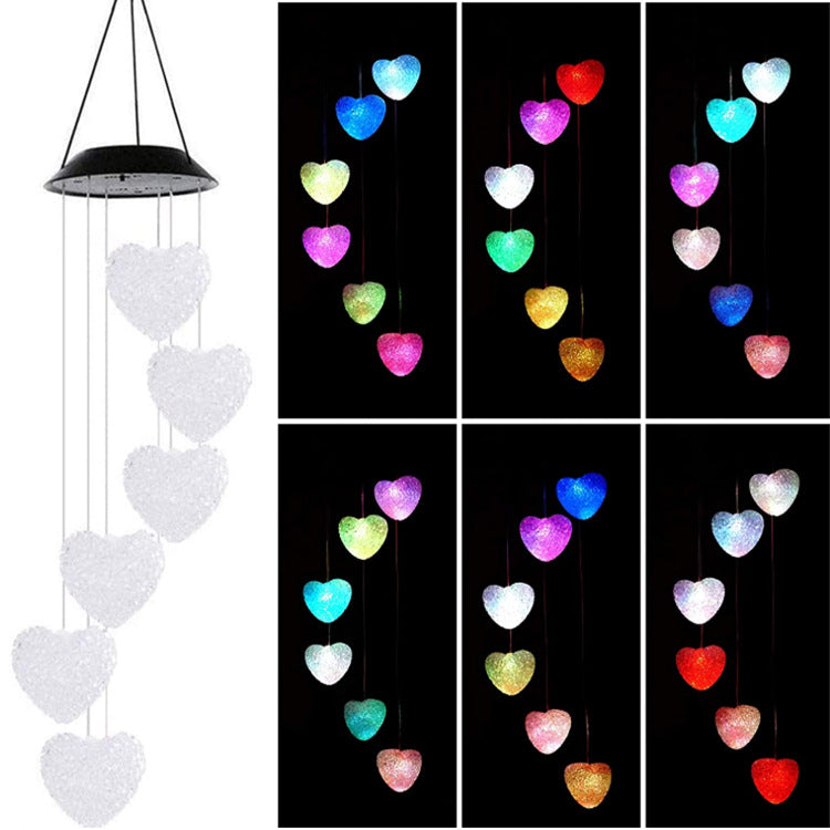 LED Solar Butterfly Wind Chime Garden Hanging Light Stornfield