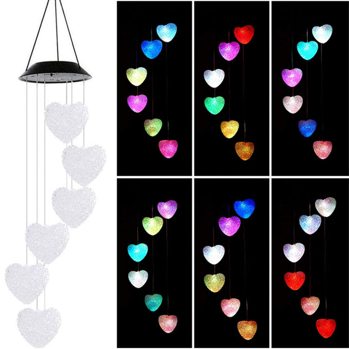 LED Solar Butterfly Wind Chime Garden Hanging Light Stornfield