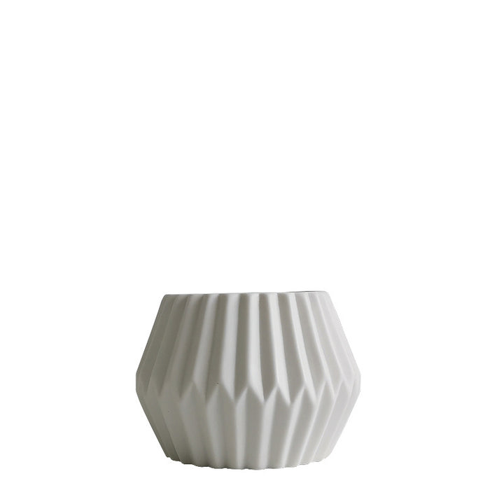 Textured Ceramic Geometric Planter Stornfeild