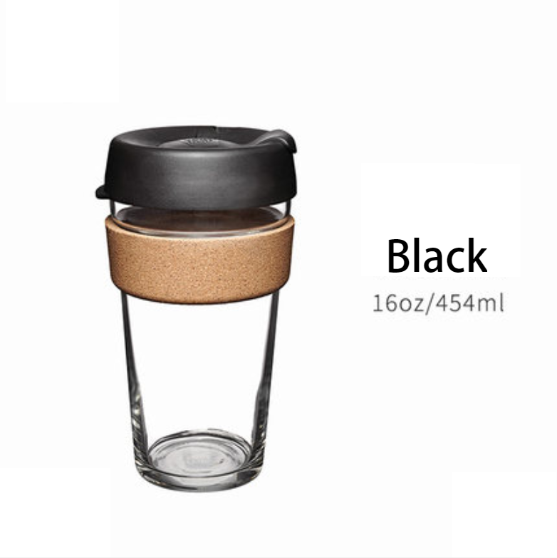 Stornfield | Reusable & Portable Glass Coffee Cup With Lid & Sleeve, For Home, Travel & More