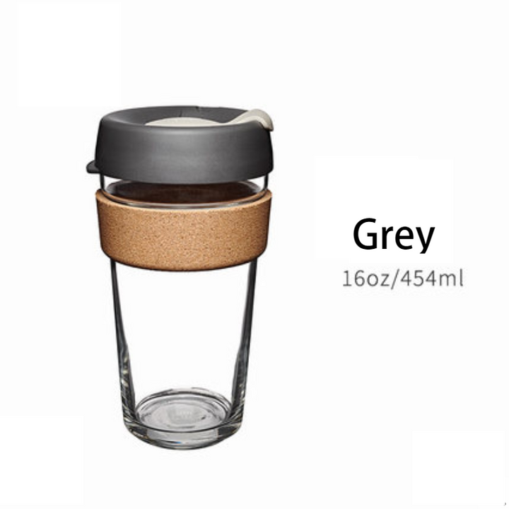 Stornfield | Reusable & Portable Glass Coffee Cup With Lid & Sleeve, For Home, Travel & More