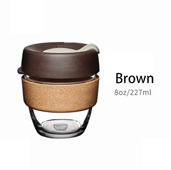 Stornfield | Reusable & Portable Glass Coffee Cup With Lid & Sleeve, For Home, Travel & More