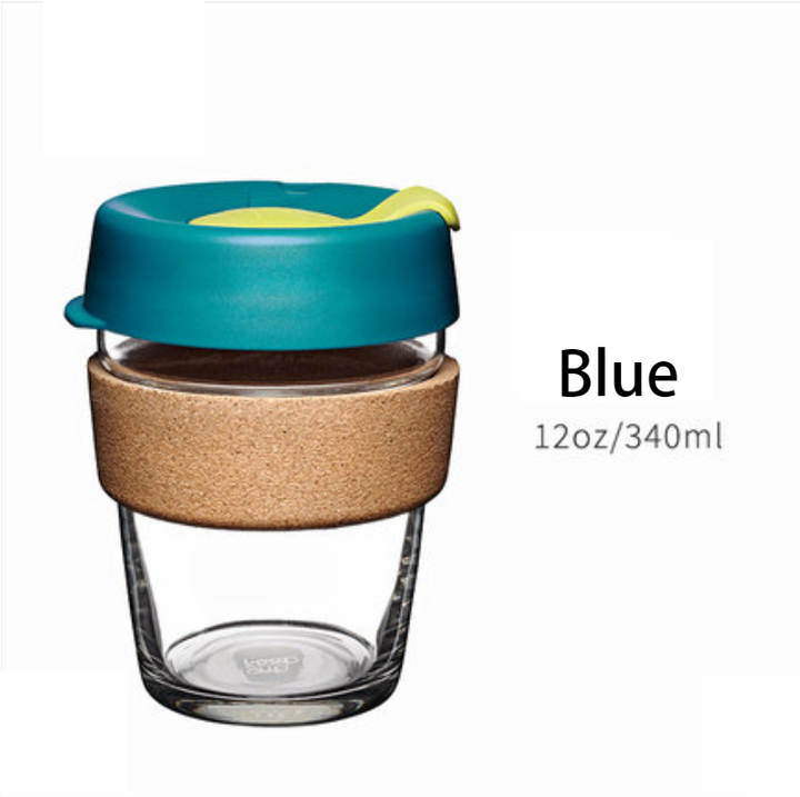 Stornfield | Reusable & Portable Glass Coffee Cup With Lid & Sleeve, For Home, Travel & More