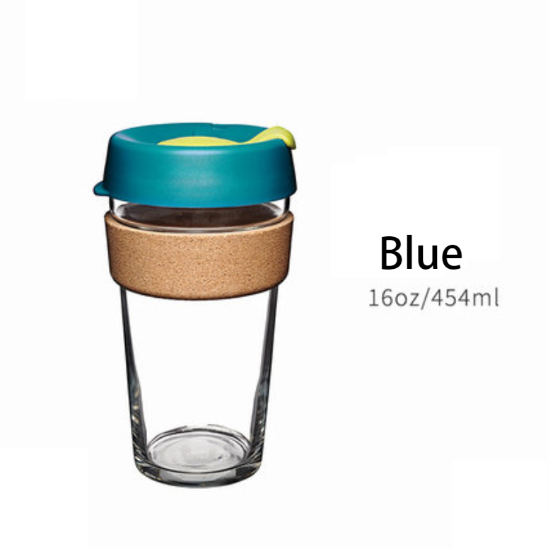 Stornfield | Reusable & Portable Glass Coffee Cup With Lid & Sleeve, For Home, Travel & More