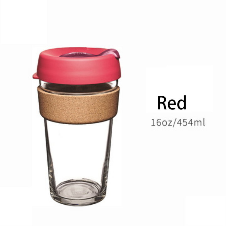 Stornfield | Reusable & Portable Glass Coffee Cup With Lid & Sleeve, For Home, Travel & More