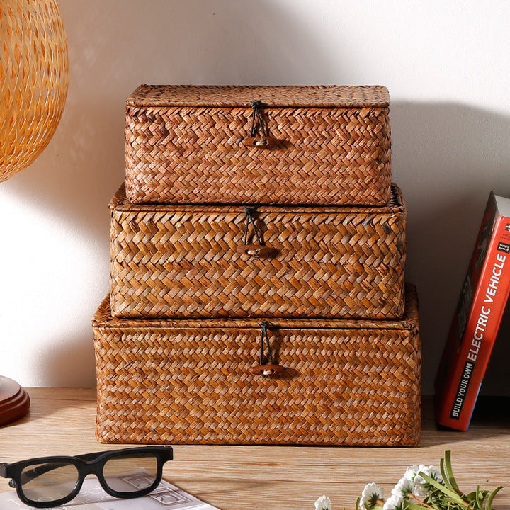 Handwoven Storage Box with Lid Stornfield