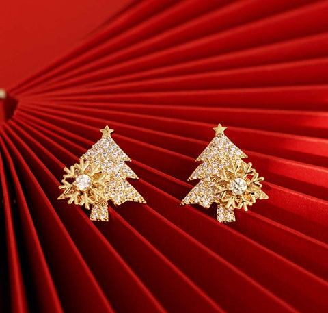 Rotating Christmas Tree Earrings | Stornfield