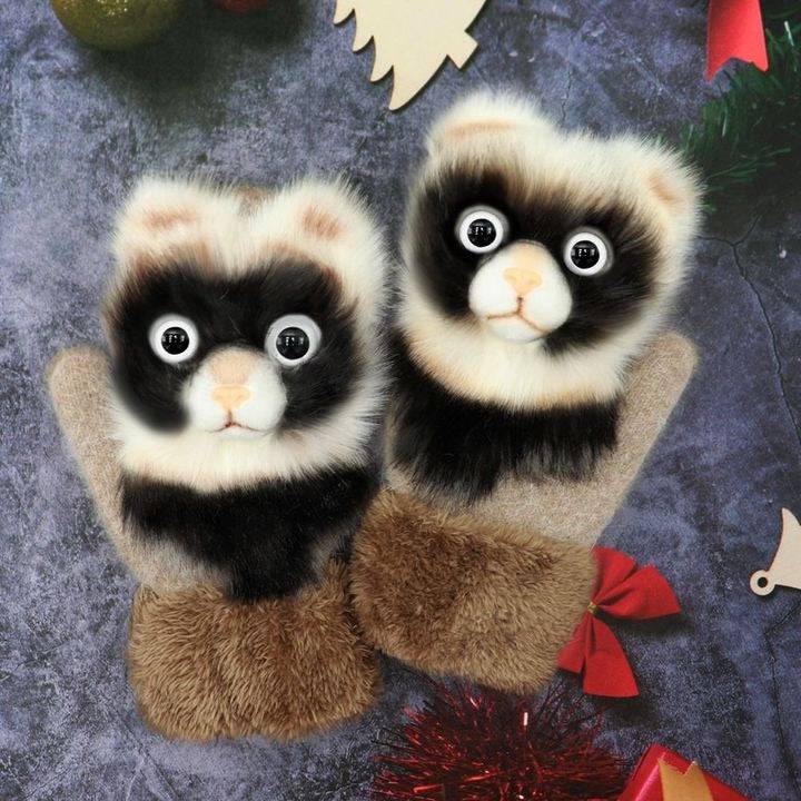 2022 new cartoon plush knitted gloves🌈 | Stornfield