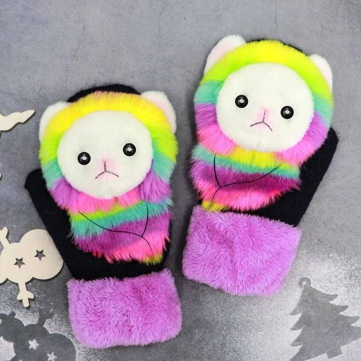 2022 new cartoon plush knitted gloves🌈 | Stornfield