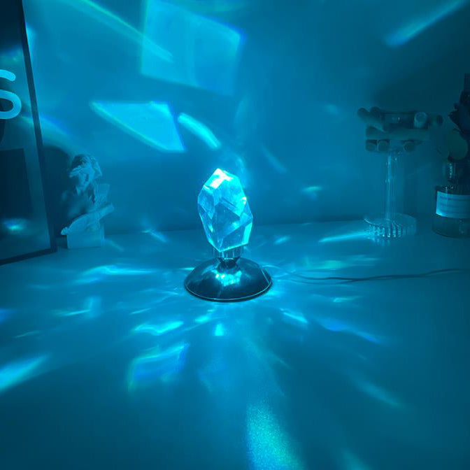 Stornfield | LuxorLite Diamond Crystal LED Table Lamp | Luxurious Mood Light | 3 or 16 Color Changing | Cordless Night Light