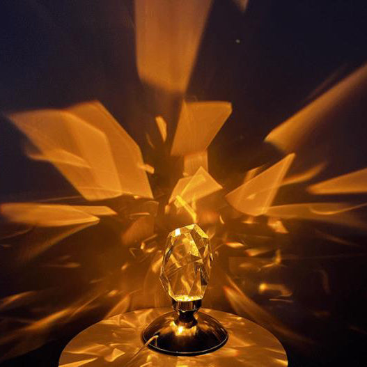Stornfield | LuxorLite Diamond Crystal LED Table Lamp | Luxurious Mood Light | 3 or 16 Color Changing | Cordless Night Light