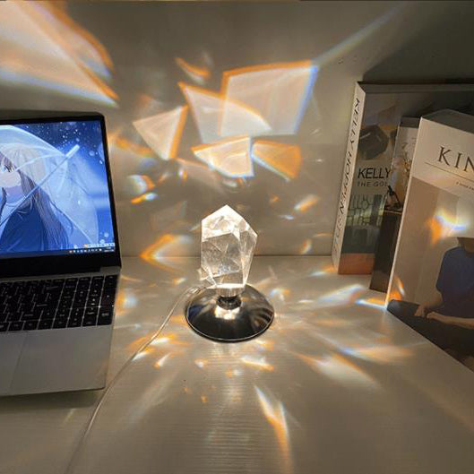 Stornfield | LuxorLite Diamond Crystal LED Table Lamp | Luxurious Mood Light | 3 or 16 Color Changing | Cordless Night Light