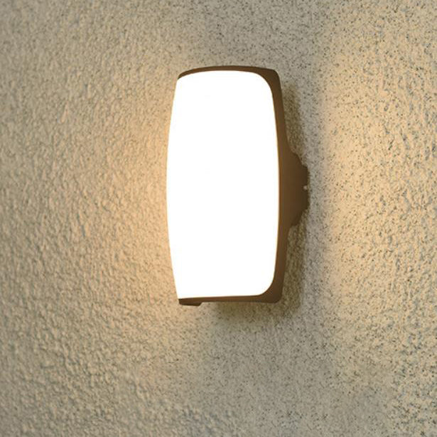 Waterproof Acrylic Curved Shade LED Outdoor Wall Sconce Lamp | Stornfield