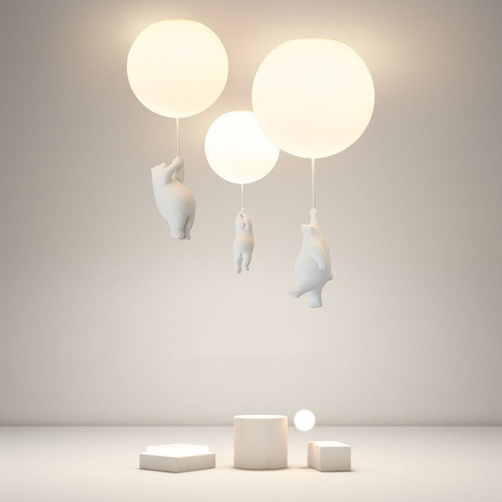 SkyDream Kids Ceiling Lamp with Bear and Balloon - Playful Design and Energy-Efficient LED Lighting | Stornfield
