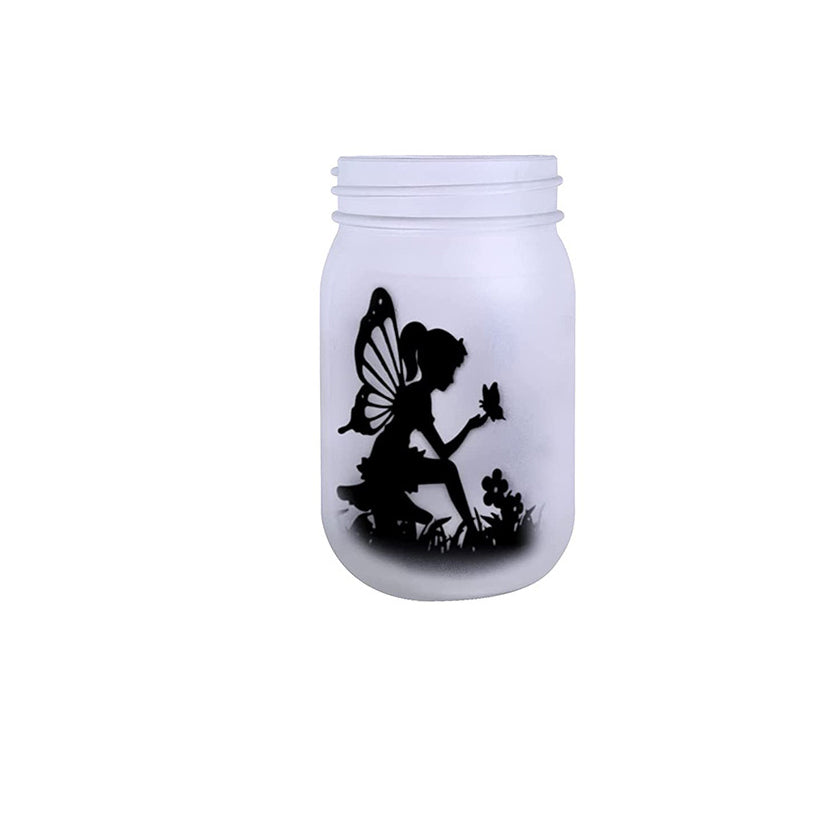 Solar Creative Fairy Frosted Glass Jar LED Outdoor Light | Stornfield