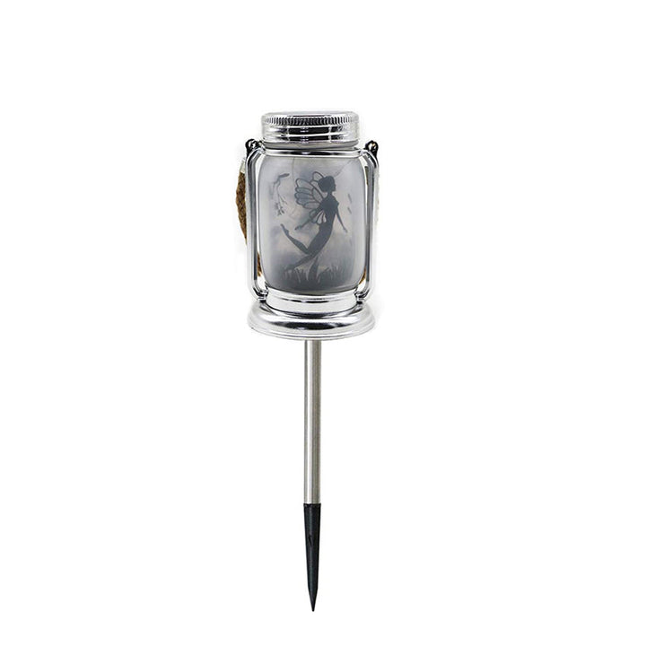 Solar Creative Fairy Frosted Glass Jar LED Outdoor Light | Stornfield
