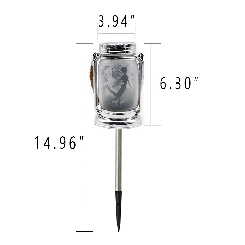 Solar Creative Fairy Frosted Glass Jar LED Outdoor Light | Stornfield