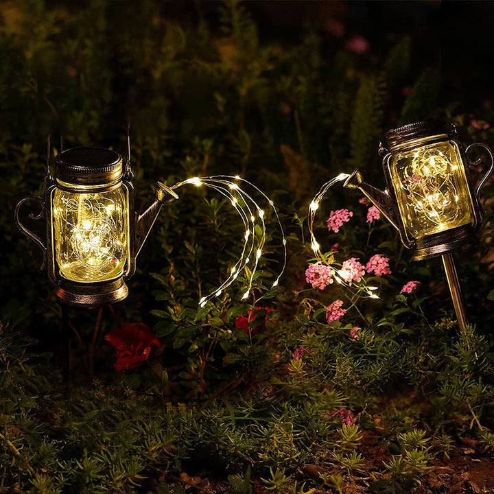 Solar Creative Fairy Frosted Glass Jar LED Outdoor Light | Stornfield