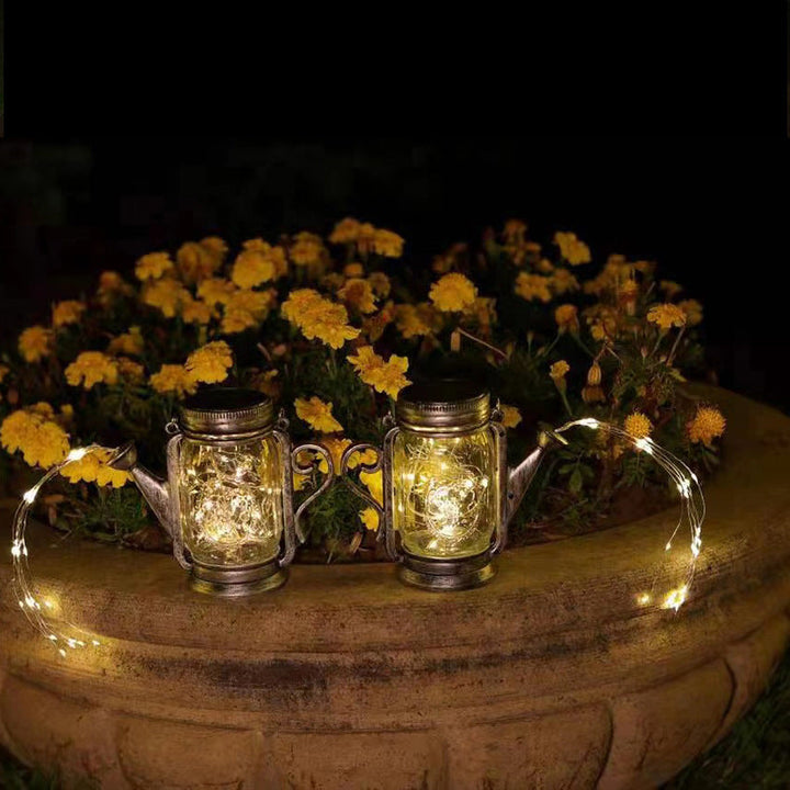 Solar Creative Fairy Frosted Glass Jar LED Outdoor Light | Stornfield