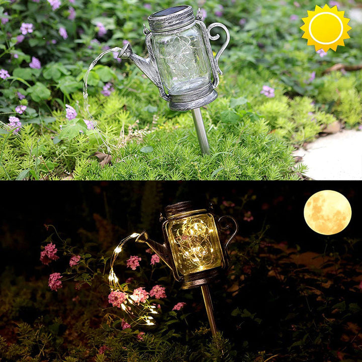 Solar Creative Fairy Frosted Glass Jar LED Outdoor Light | Stornfield