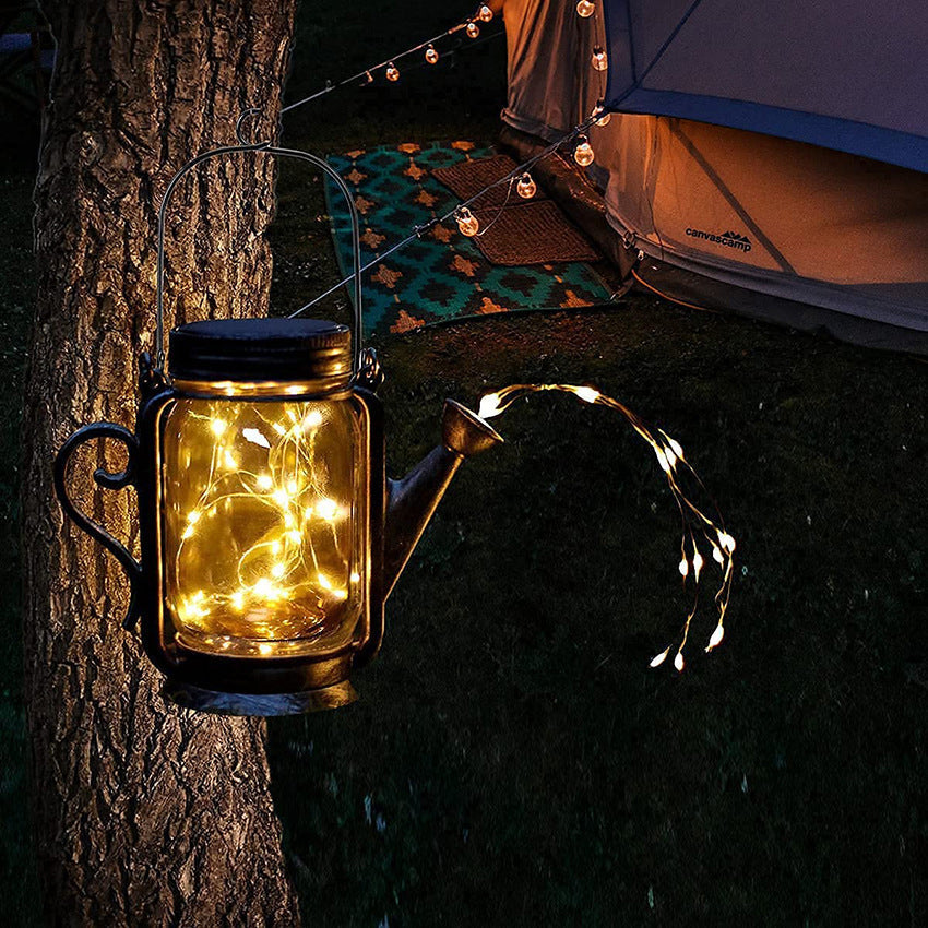 Solar Creative Fairy Frosted Glass Jar LED Outdoor Light | Stornfield