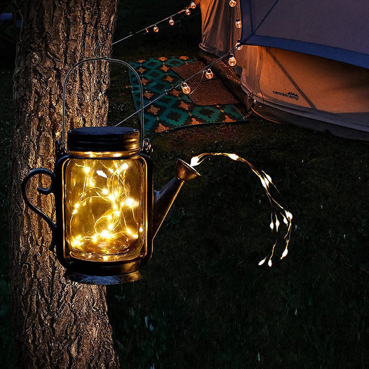 Solar Creative Fairy Frosted Glass Jar LED Outdoor Light | Stornfield