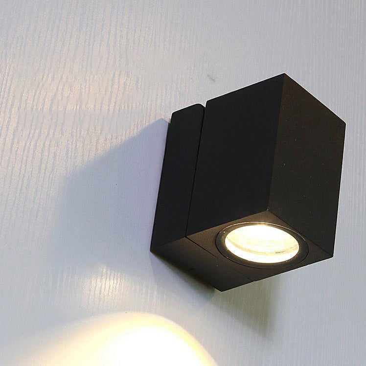 Modern Outdoor Waterproof Square Spotlight Adjustable Angle LED Garden Wall Sconce Lamp | Stornfield