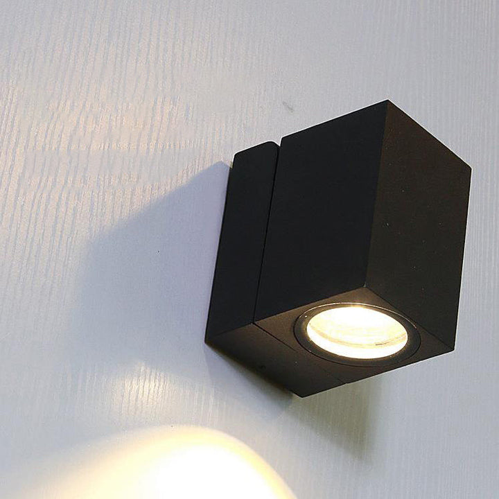 Modern Outdoor Waterproof Square Spotlight Adjustable Angle LED Garden Wall Sconce Lamp | Stornfield