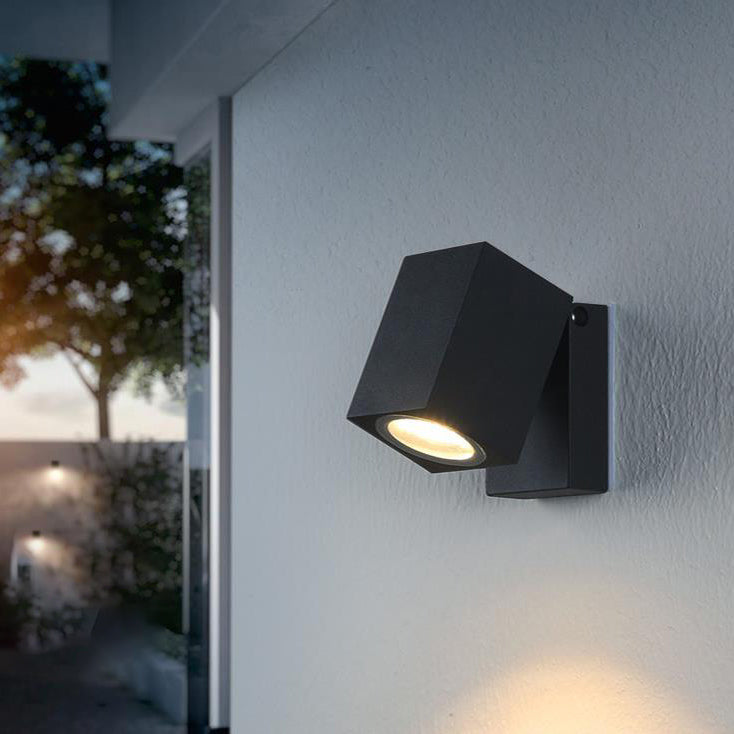 Modern Outdoor Waterproof Square Spotlight Adjustable Angle LED Garden Wall Sconce Lamp | Stornfield