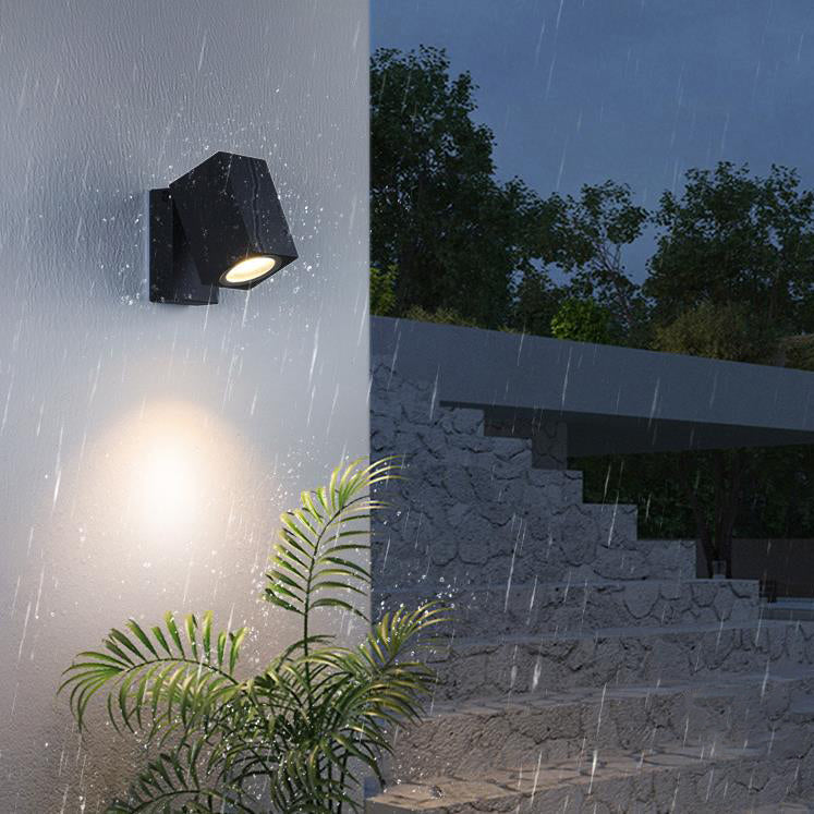 Modern Outdoor Waterproof Square Spotlight Adjustable Angle LED Garden Wall Sconce Lamp | Stornfield