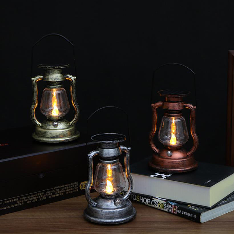 Solar Retro Kerosene Lamp Horse Lamp LED Outdoor Garden Patio Decoration Portable Flame Candle Light | Stornfield