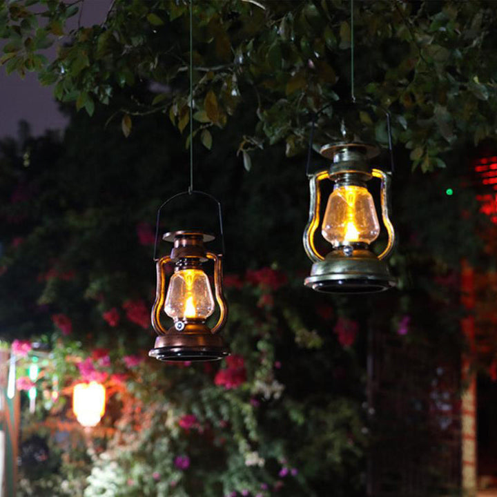 Solar Retro Kerosene Lamp Horse Lamp LED Outdoor Garden Patio Decoration Portable Flame Candle Light | Stornfield