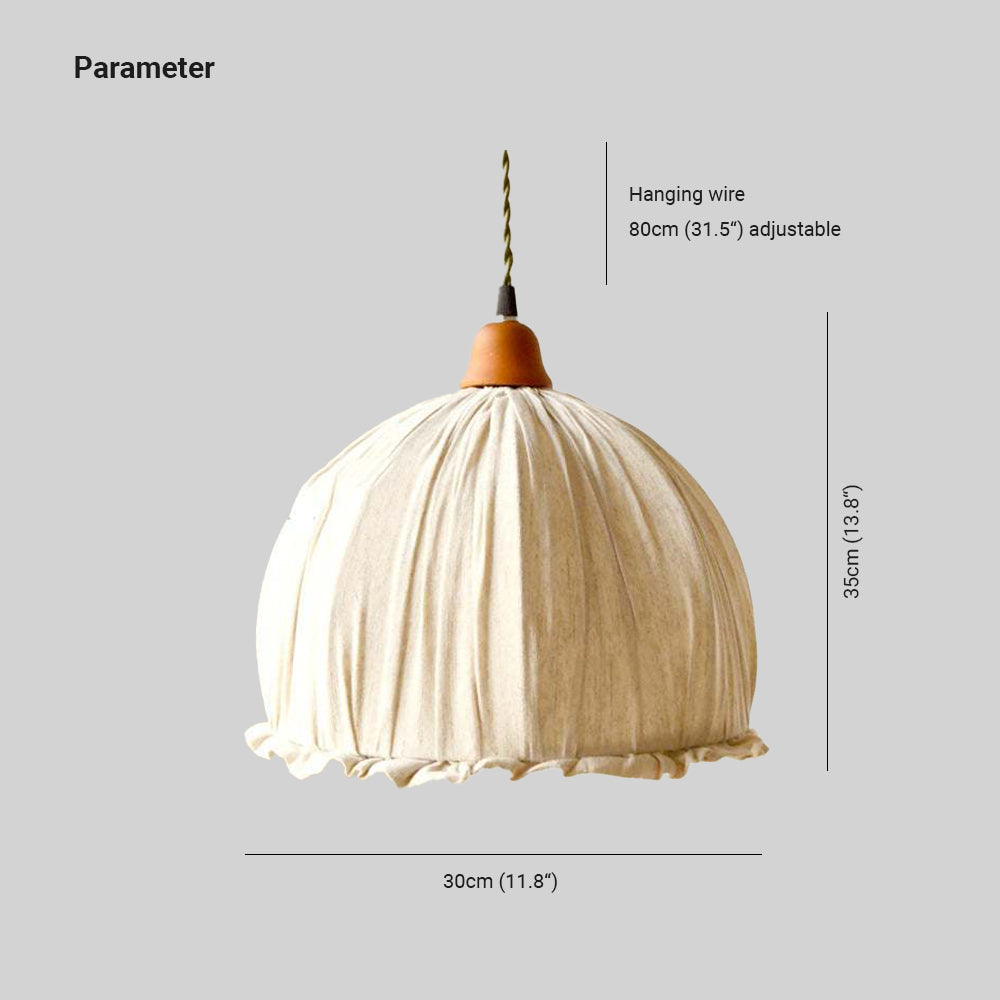 EcoLume - Minimalist Scandinavian LED Pendant Light Beige Fabric Shade, AdjustaStornfielde for Living Room and Dining Room | Stornfield