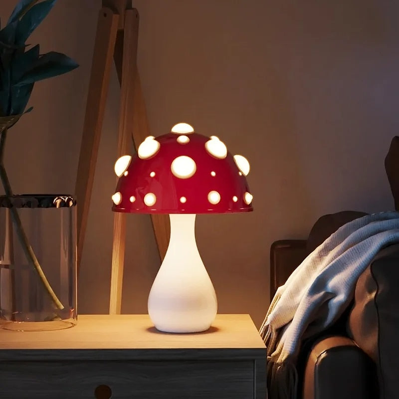 Stornfield | LumiFungi – Luxury LED Table Lamp with Soothing Mushroom Design and Dimmable Light