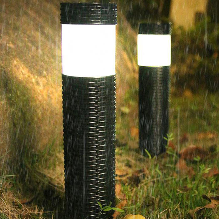 Stornfield | Outdoor Solar Rattan Cylindrical LED Garden Light