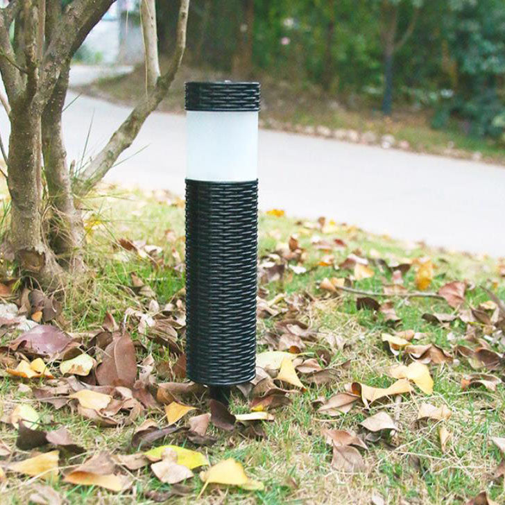 Stornfield | Outdoor Solar Rattan Cylindrical LED Garden Light