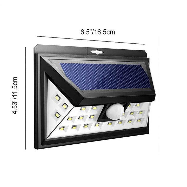 Outdoor Solar Trapezoid Body Sensor Waterproof LED Patio Wall Sconce Lamp | Stornfield