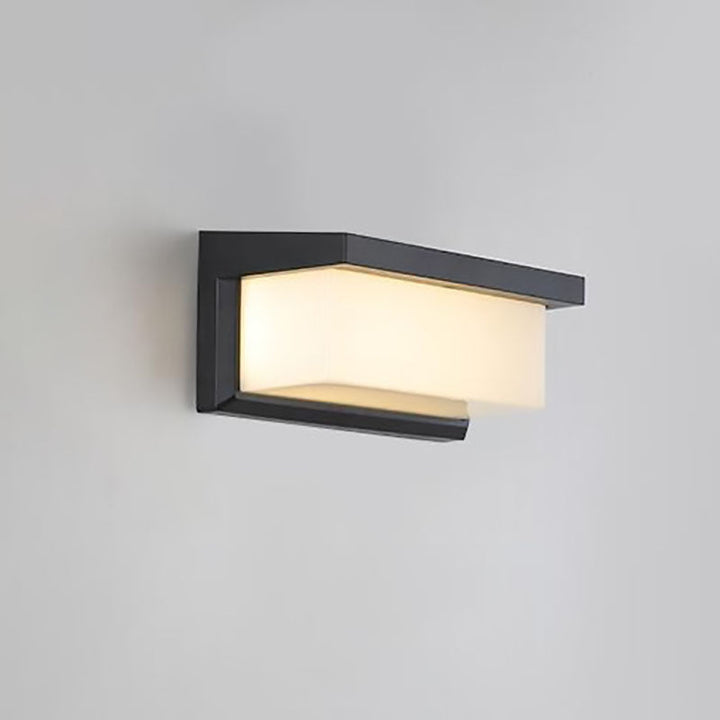 Stornfield | Lampe Murale LED Solaire Rectangulaire PC Minimaliste Moderne pour Terrasse Extérieure