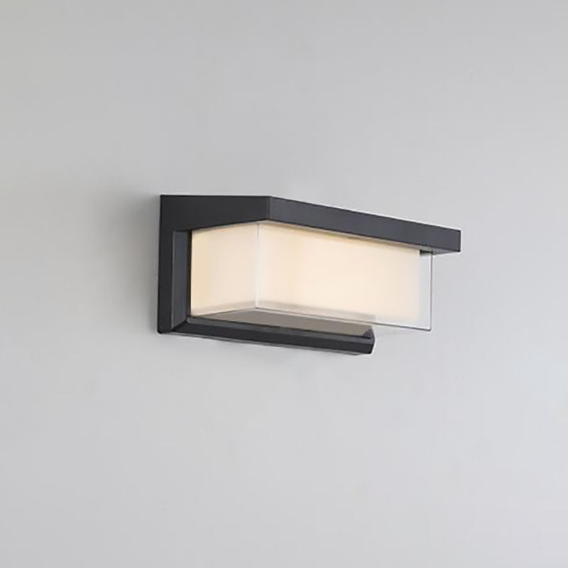 Modern Minimalist Solar Rectangle PC LED Outdoor Wall Sconce Lamp For Outdoor Patio | Stornfield
