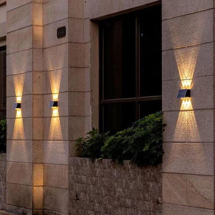 Contemporary Industrial Solar Waterproof ABS Column LED Wall Sconce Lamp For Outdoor Patio | Stornfield