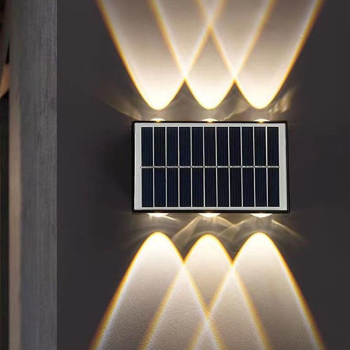 Contemporary Industrial Solar Waterproof ABS Column LED Wall Sconce Lamp For Outdoor Patio | Stornfield
